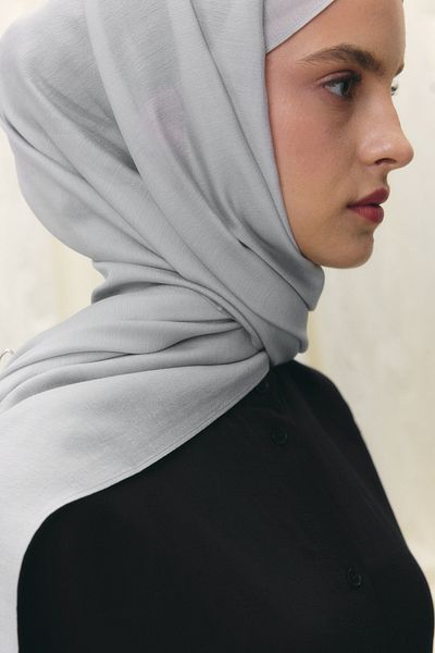FENZA SCARF Paris Silk Silver Color Cotton Shawl