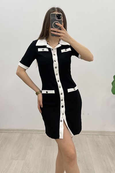 Nazline Women's Buttoned Mini Dress