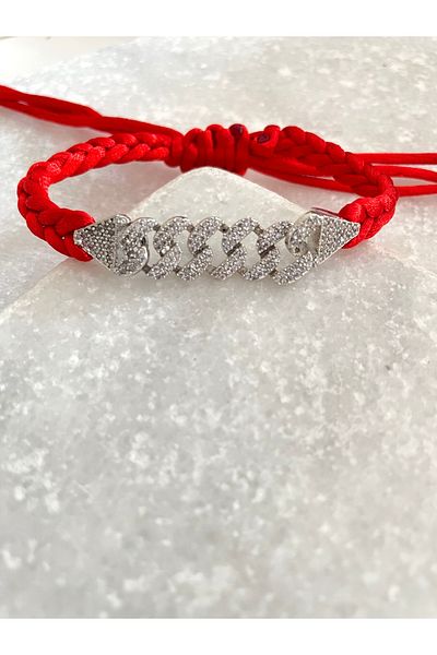 By Selen Suyolcu Zircon Stone Chain Model Bracelet