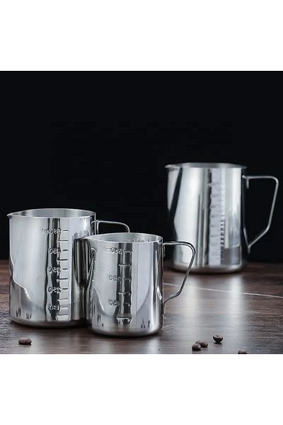 Generic Milk Frothing Pitcher - Pitcher - with Capacity Scale - Silver - 350ml