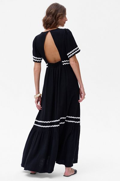 Blue Shadow Stella Black Dress