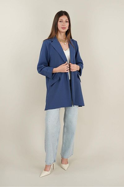 Ranasubaşı Crepe Fabric Jacket Indigo