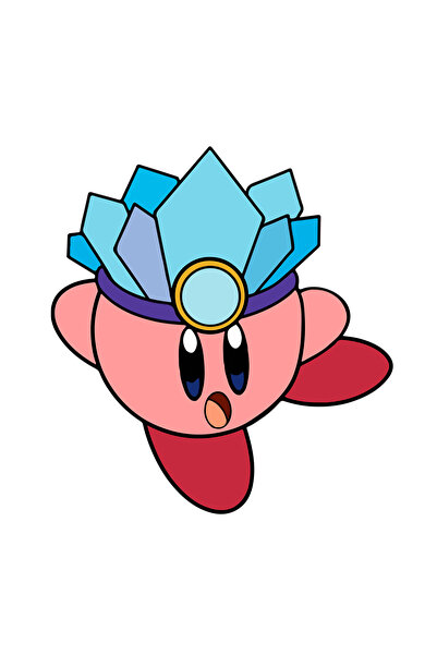 INOVATIX Set de 8 piese, autocolant Kirby Crown, INOVATIX®. 6 cm