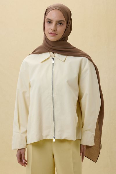 FENZA SCARF Paris Silk Light Brown Color Cotton Shawl