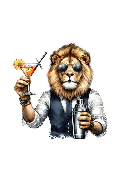 INOVATIX Σετ 8 τεμαχίων, αυτοκόλλητο λιοντάρι μπάρμαν, INOVATIX®. 6 εκ.