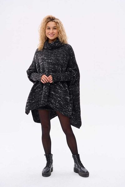 Blue Shadow Women's Tris Sweater Black Melange