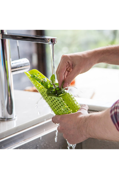 Felli Trio All in One Freezer Safe Fresh Herb Snap Closure Storage Container White and Green