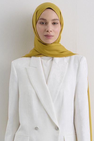 FENZA SCARF Paris Silk Oil Green Color Cotton Shal