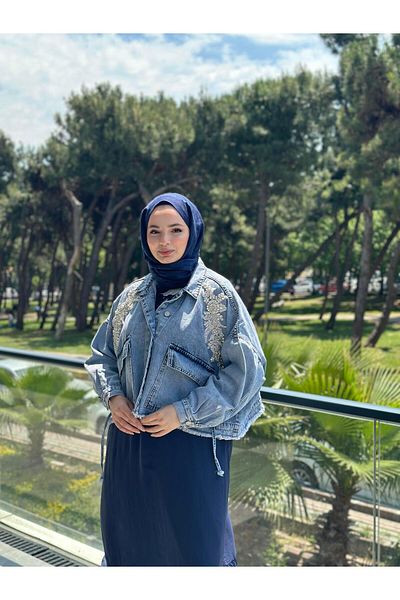 Ranasubaşı Stone Detailed Denim Jacket