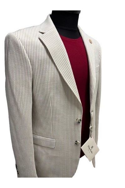 OEM Men's Slim Fit Suit, Philip Guston, Striped Pattern