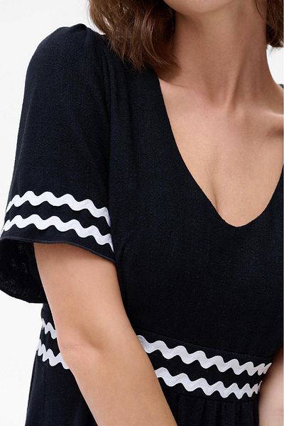 Blue Shadow Stella Black Dress