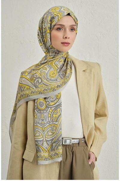 Armine Gray Pure Ethnic Pattern Shawl-2 11 a