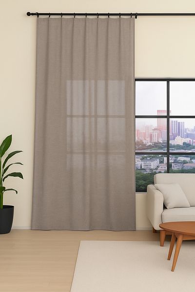 Premier Home New Linen Background Curtain 170X270 Gray