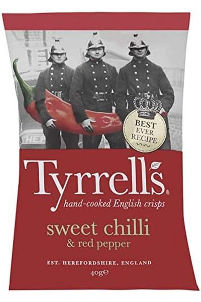 tyrrells Sweet Chili & Red Pepper Crisps, 40g