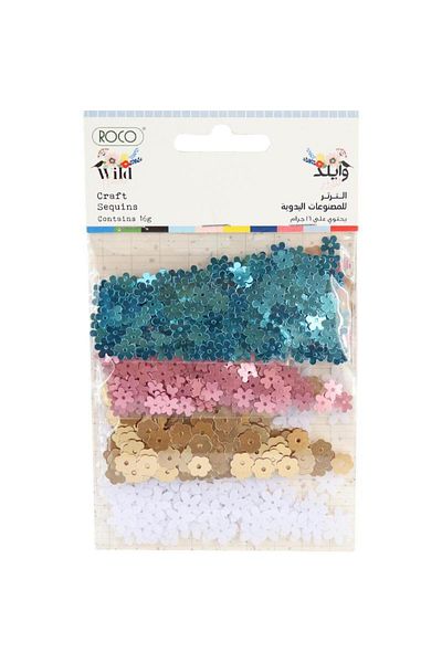 Roco Sequins Wild Flower Assorted Color, 02 kg ( 04 lb )
