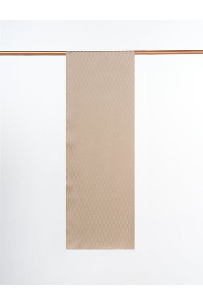 Kayra Koza Pattern Jacquard Woven Shawl Mink