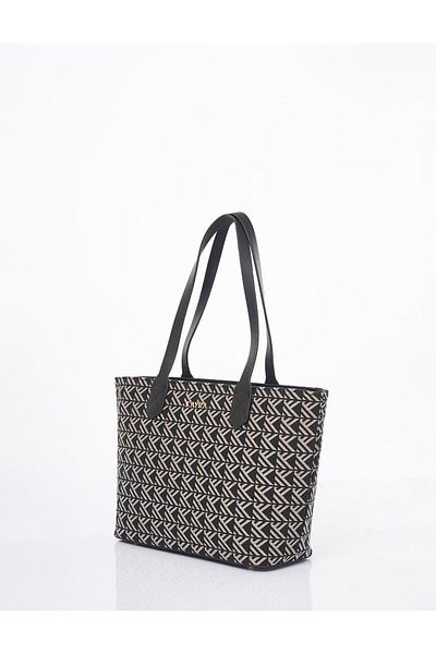Kayra Geantă Shopper cu model monogramă neagră
