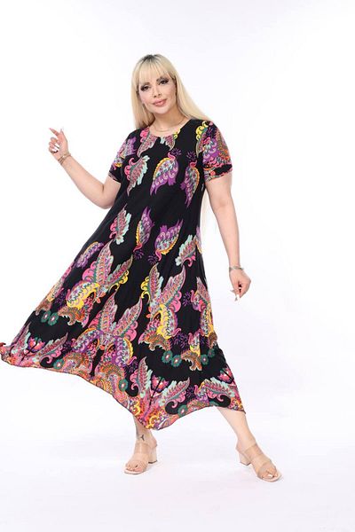 CNG MODA Plus Size Summer Premium Combed Cotton Dress