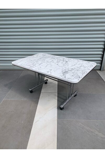 Rehber Mobilya Aksesuar 70*11O TEKERLEKLİ PRATİK ORTA SEHPA FARKLI DESEN VE RENK ÇALIŞMA MASASI, YEMEK MASASI