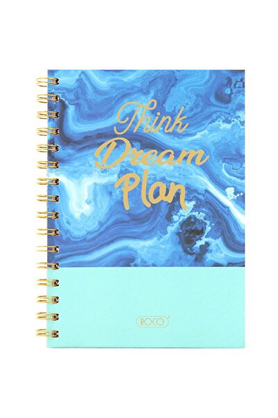 Roco دفتر "فكر وحلم" A5، 80 ورقة، مسطرة مفردة (عربي) أزرق