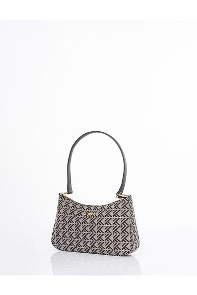 Kayra Geantă Hobo cu model monogramă gri