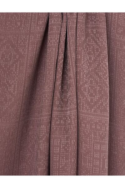 Kayra Ethnic Pattern Sapphire Shawl Dark Mink