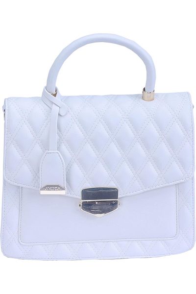 AMICA Esmeralda Structured Women's Leather Crossbody Handbag with Detachable Shoulder Strap