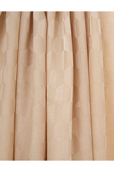 Kayra Koza Pattern Jacquard Woven Shawl Beige