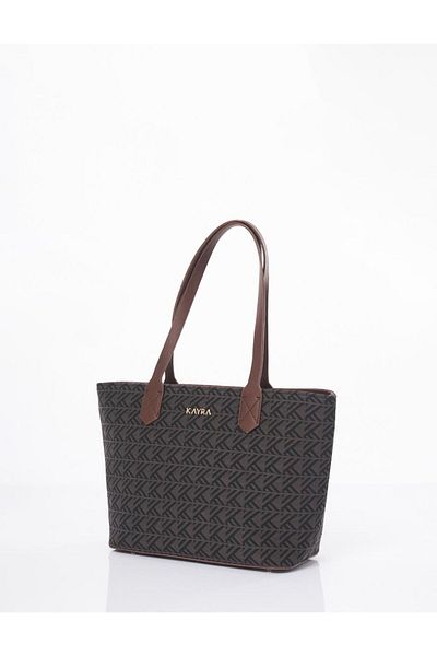Kayra Geantă Shopper cu model Monogram Mink
