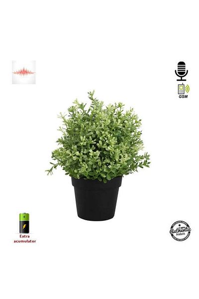 Minitechnics GSM Microphone with Real-Time Listening with Call-Back Function in Flower Pot - 40 Days of Autonomy