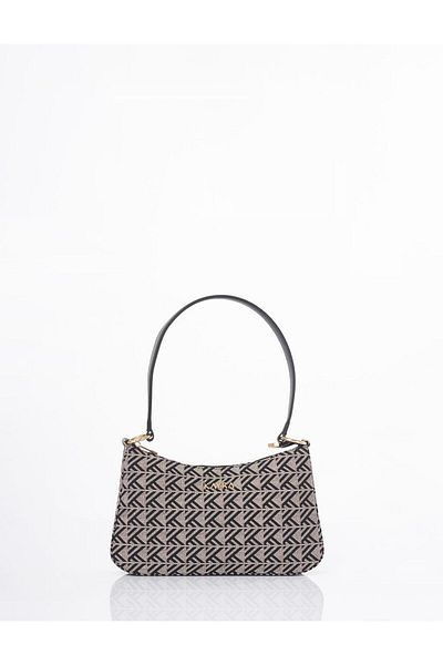 Kayra Geantă Hobo cu model monogramă gri