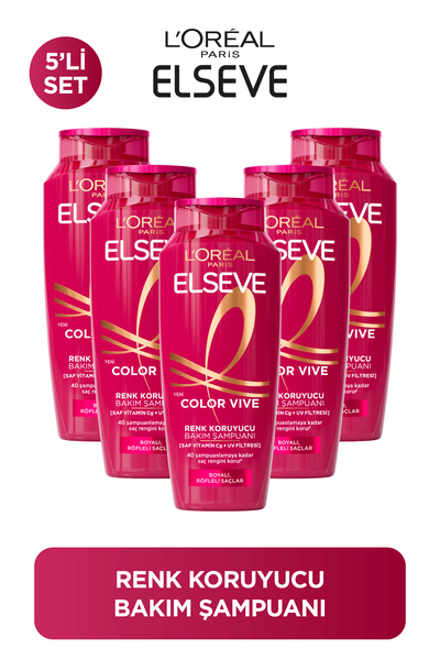 ELSEVE 5'li Elseve Color Vive Renk Koruyucu Bakım Şampuanı 300 ml