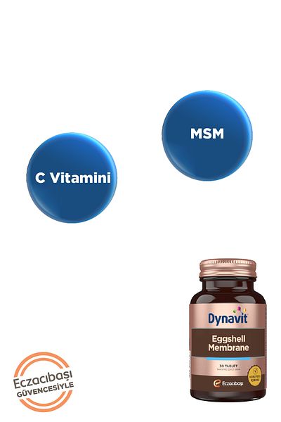 Dynavit Eggshell Membrane 30 Tablets - Eggshell Damson, Methylsulphonethane, Vitamin C, Turmeric, Manganese