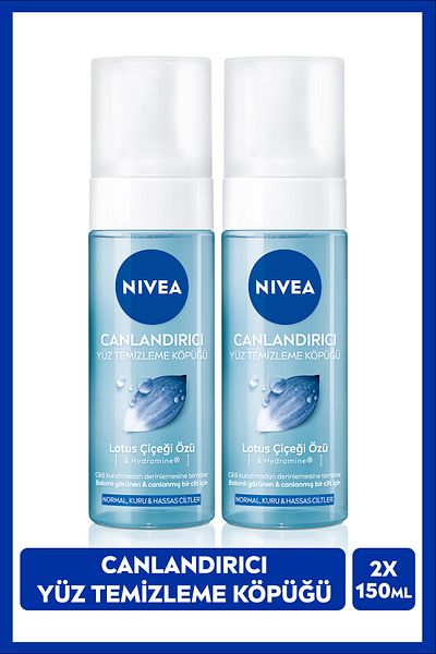 NIVEA Revitalizing Facial Cleansing Foam 150 Ml, Moisturizing, Normal Skin, 2X Pieces