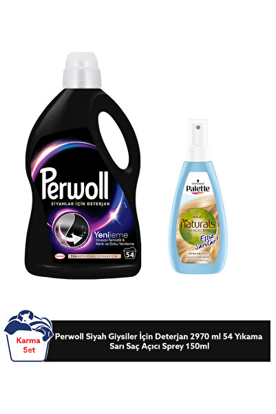 Perwoll 2,97L Siyah Deterjan + Palette 150ml Sarı Saç Açıcı Sprey – Bakım ve ...