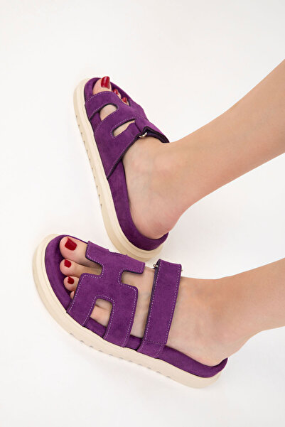 SOHO Purple Suede Women's Slippers 20697