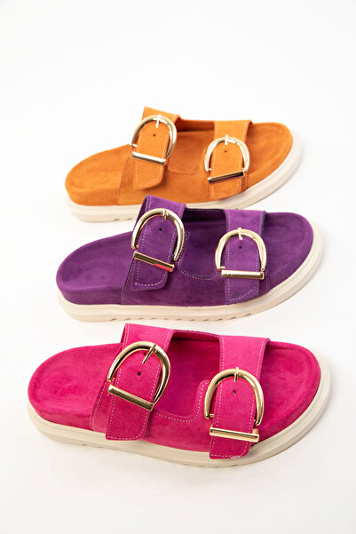 SOHO Orange Suede Women's Slippers 20698