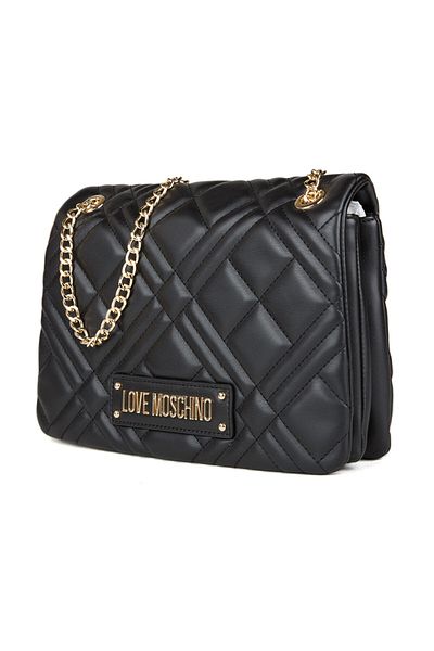 Love Moschino BORSA QUILTED PU NEGRU GALV.ORO