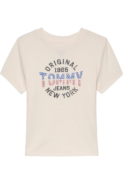 Tommy Hilfiger Tričko TJW SLIM SH TOMMY NY RIB