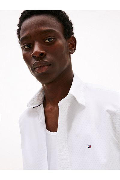 Tommy Hilfiger ΜΠΛΟΥΖΑ ΜΕ RF FLEX POPLIN FAKE MONO