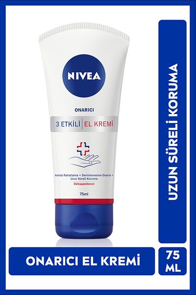 NIVEA 3 Effect Repairing Hand Care Cream 75ml, Moisturizing, Instant Relief, Long-Term Protection, Dexpantenol