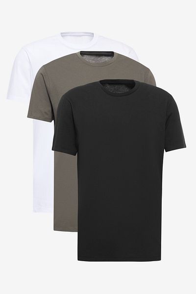 AC&Co / Altınyıldız Classics Slim Fit Rundhalsausschnitt 3er-Pack Basic T-Shirt