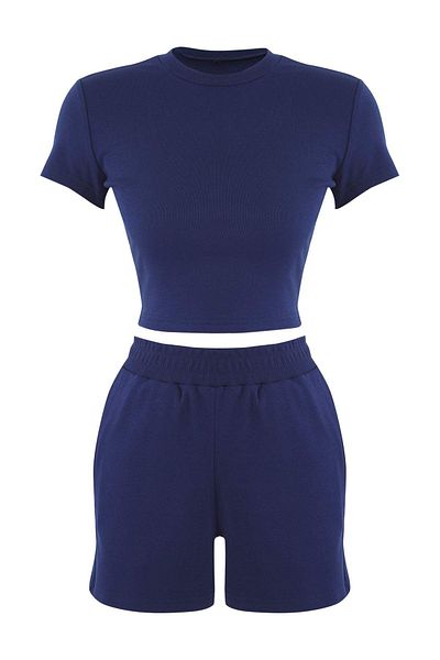 Trendyol Collection Navy Blue Knitted Bottom - Top Set Twoss25Au00119