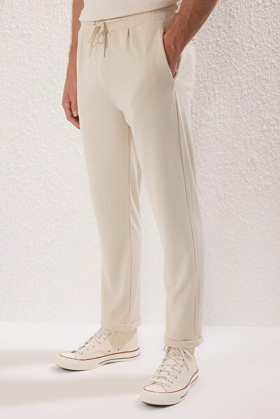Trendyol Collection Stone Slim Fit Tie Waist Elastic Knitted Casual Pants Tmnaw25Pl00023