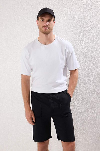 Trendyol Collection Γκρι-Μαύρο Πακέτο 2 κανονικού κοψίματος χοντρό σορτς TMNSS25SR00053