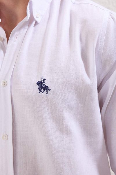 Trendyol Collection Λευκό κανονικό πουκάμισο TMNSS25GO00052