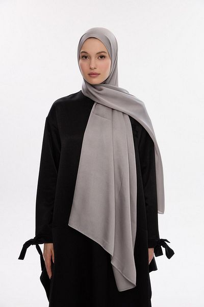 MİRSOY SCARF Ikon Janjan Shawl Evening Dress-Silver