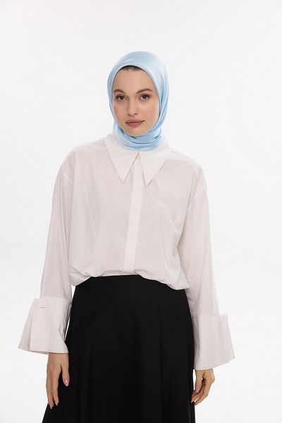 MİRSOY SCARF Eșarfă Idol Janjan Abiyelik-Baby Blue
