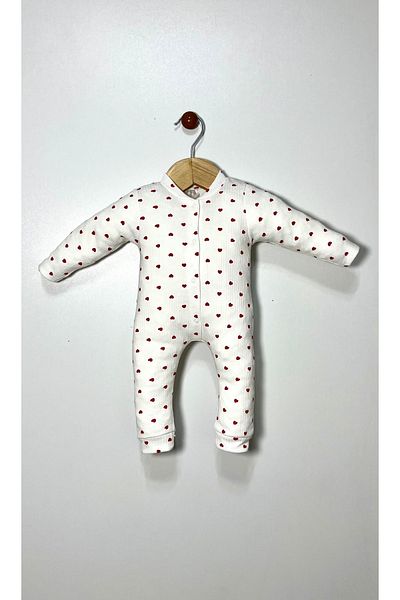 Kocaman Bebe Heart Printed Baby Girl Jumpsuit