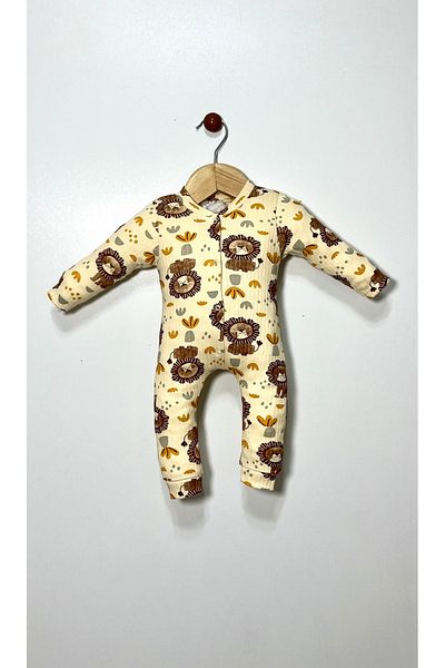 Kocaman Bebe Lion Printed Baby Boy Jumpsuit
